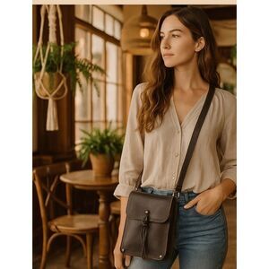 👜 Saddleback Leather Co. Crossbody Bag – Chestnut Brown